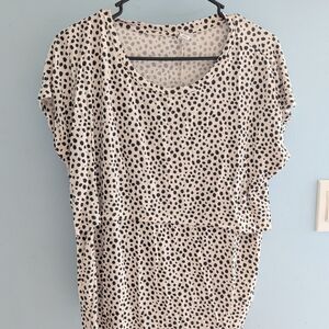 Old Navy Black and White Polka Dot Blouse